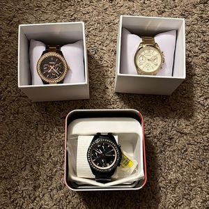 Set of Fossil watches